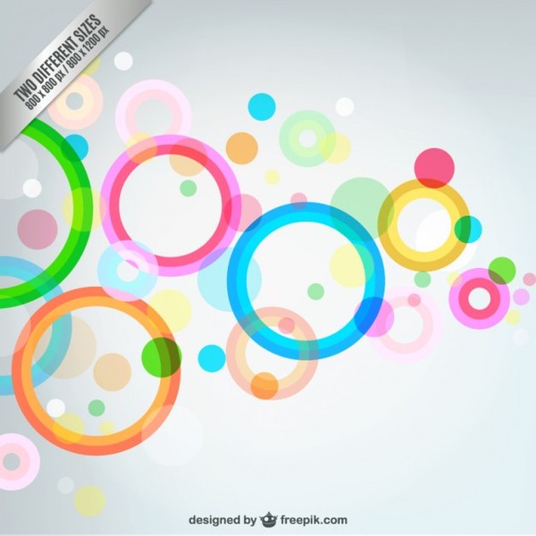 Abstract Bubbles Background Free Vector