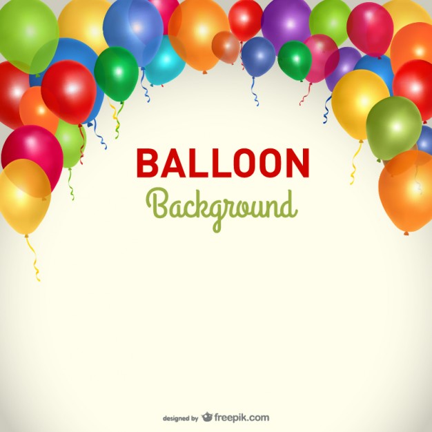Party Background Balloons Template Free Vector