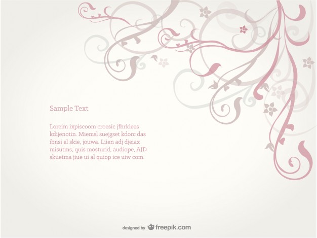 Swirl Floral Background Free Vector