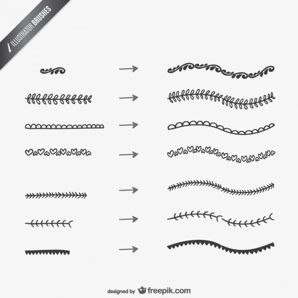 Brushes Collection Free Vectors