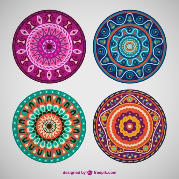 Download Flower Mandala Ornaments Free Vectors