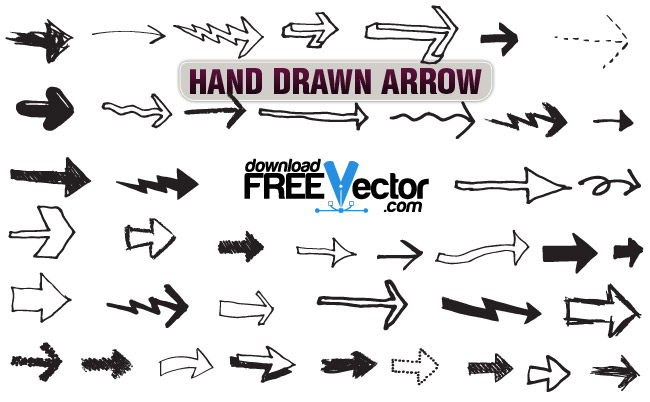 Hand Drawn Arrow Free Vector