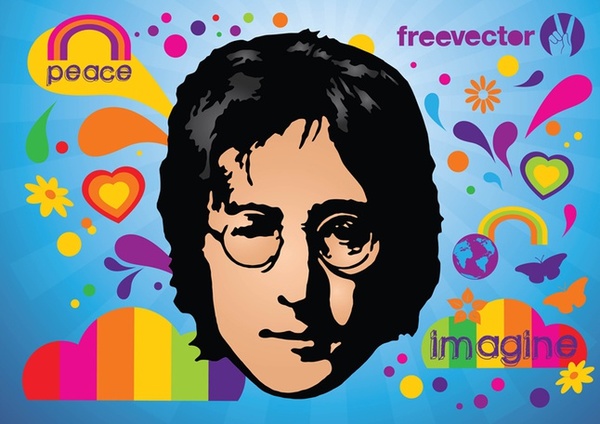 John Lennon Free Vector
