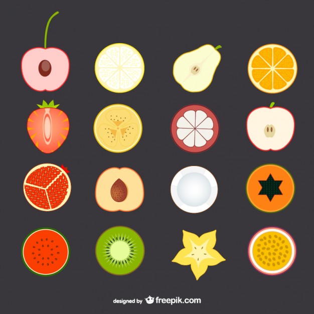 Fruit Icons Free Vector