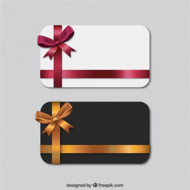 Set Of Gift Cards Free Vector