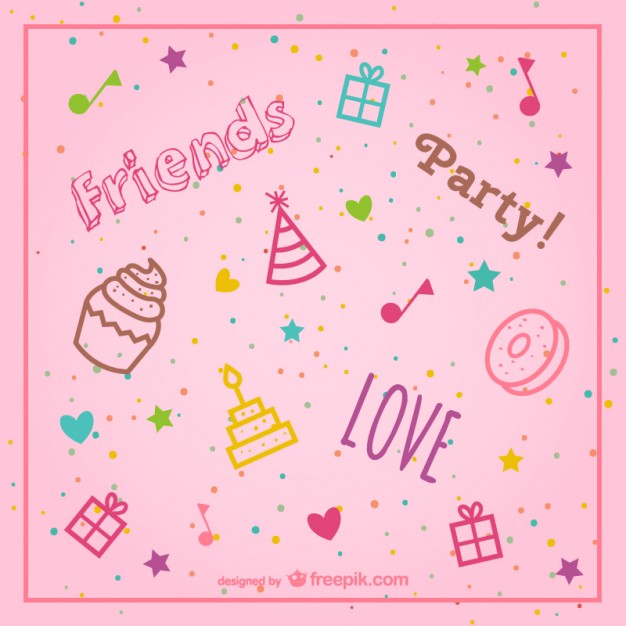 Stylish Pink Birthday Background Free Vector