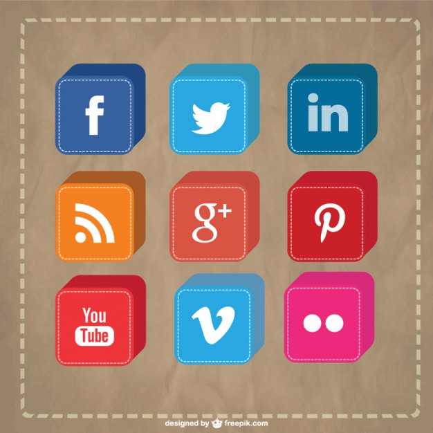 3d social media icons instagram