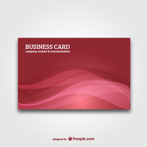 Business Card with Abstract Background Free Vector