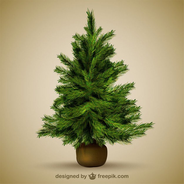 Christmas Tree Illustration Free Vector