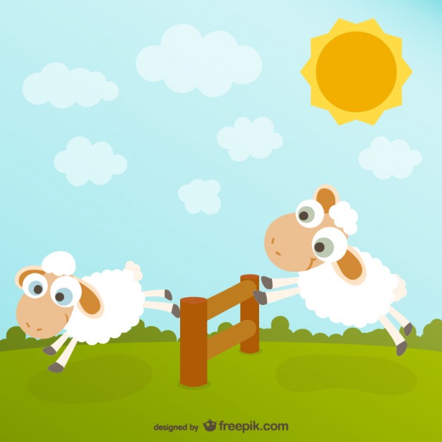 Download Cute Sheep Cartoon Free Vector