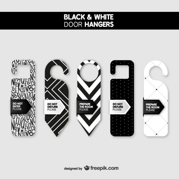 Download Do Not Disturb Tags Black and White Free Vector
