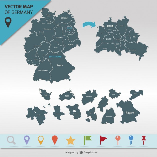 Germany Map Free Vector