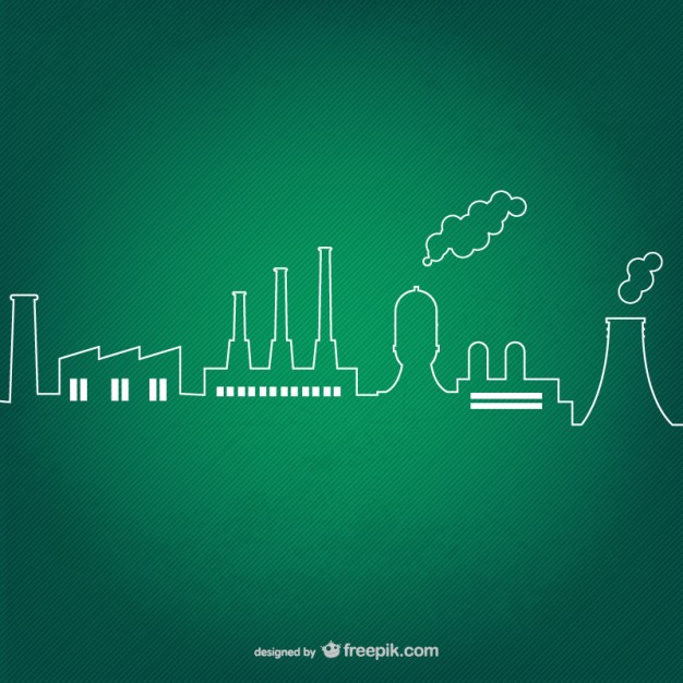 Industrial Area Outline Free Vector
