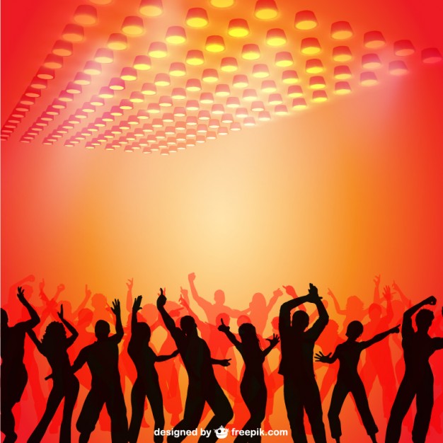 Party People Background Free Vector
