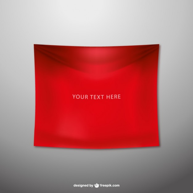 Red cloth banner Royalty Free Vector Image - VectorStock