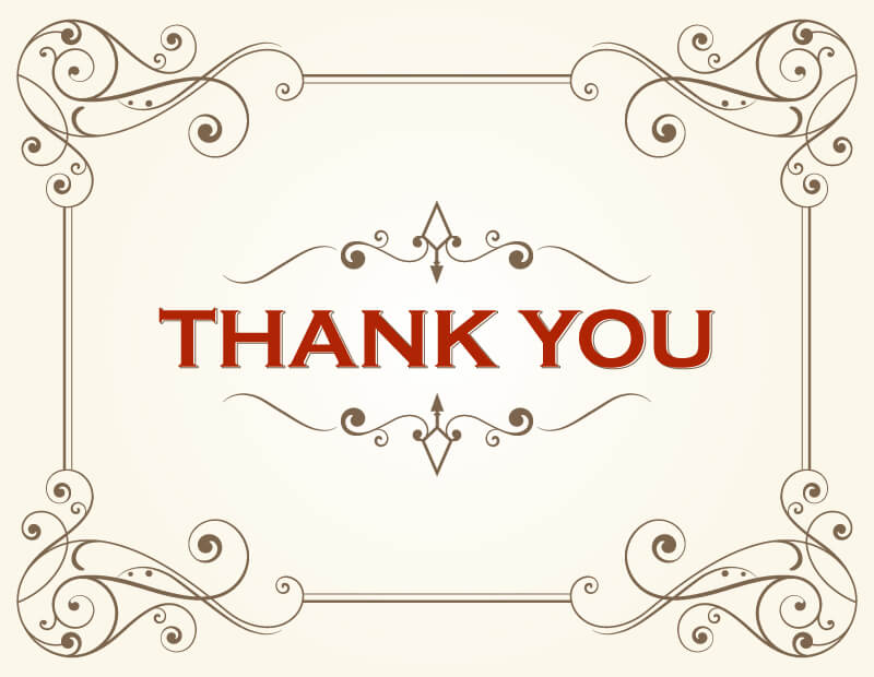 Free Online Thank You Card Template