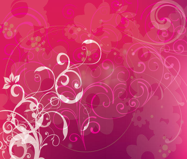 Free Pink Background with Swirls Vector Design