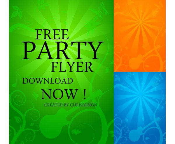 Free Party Flyer Background Vector