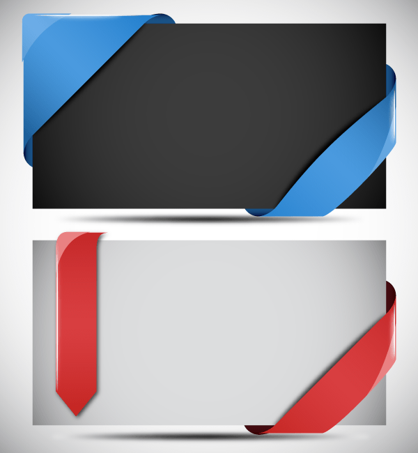 Free Vector Ribbons and Corners