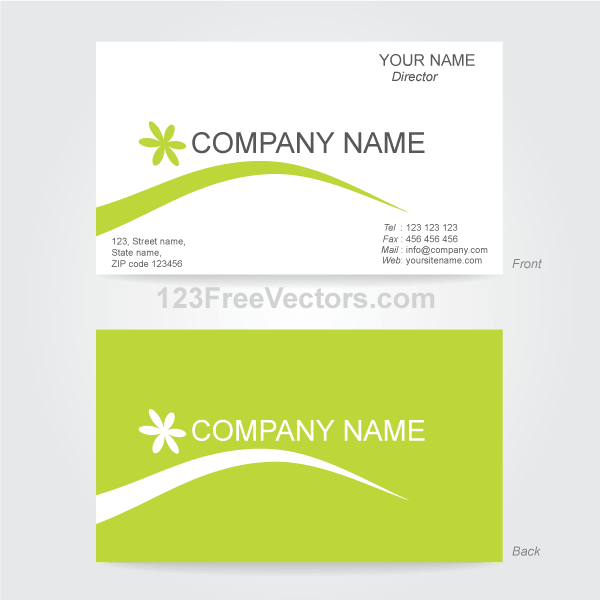 Calling Card Template Free Download from files.123freevectors.com
