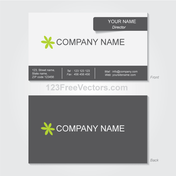Front And Back Business Card Template from files.123freevectors.com