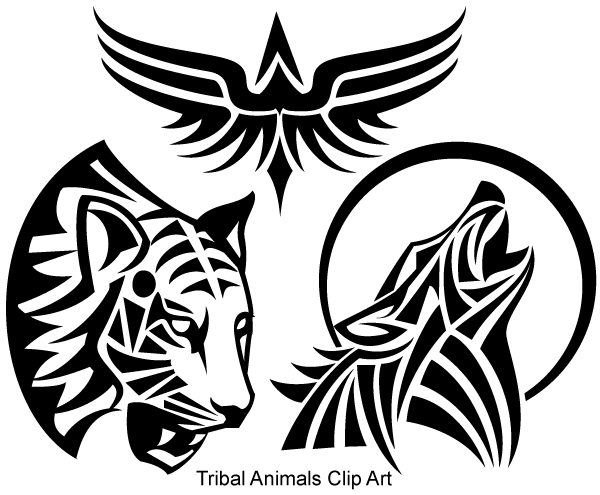 tribal animals - Clip Art Library