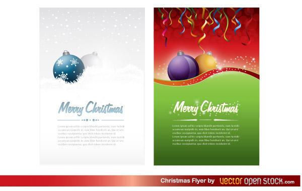 Free Christmas Party Flyer Template Vector