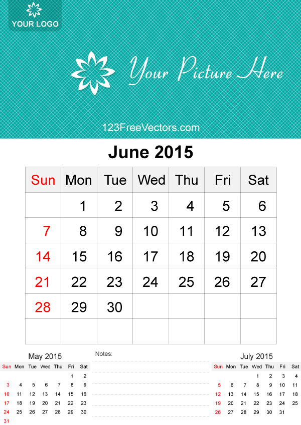 Free Downloadable Calendar Template 2015 from files.123freevectors.com