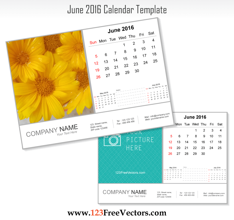 June 16 Calendar Template