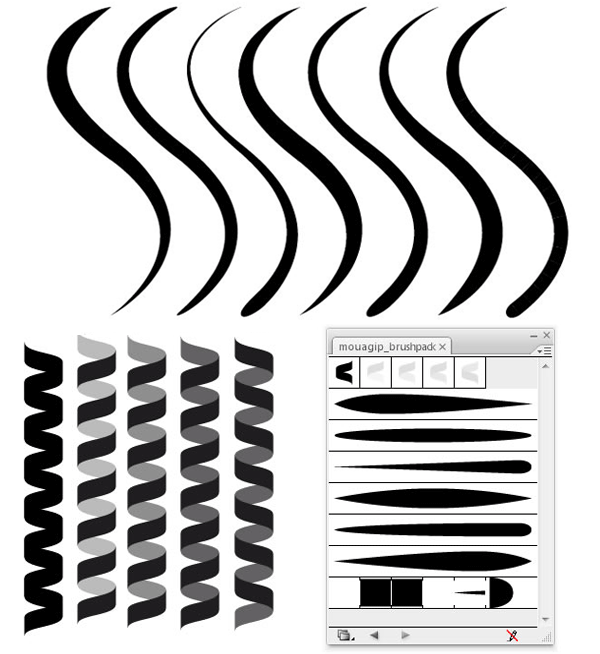 Coil And Line Illustrator Brushes Free