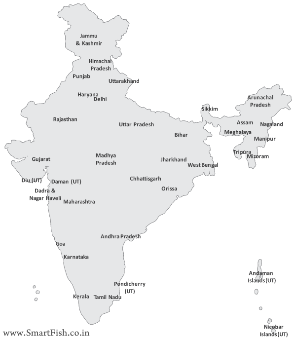 Free Vector Map of India