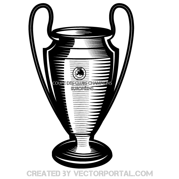 Champions League Cup Vector Art