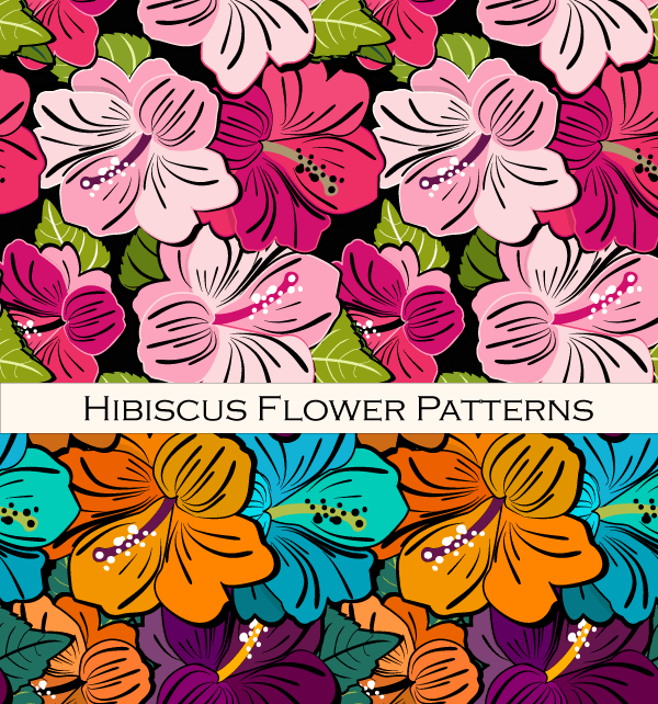 Free Hibiscus Flower Pattern Vector