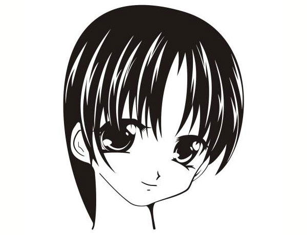 Anime Girl Free Vector from files.123freevectors.com. 