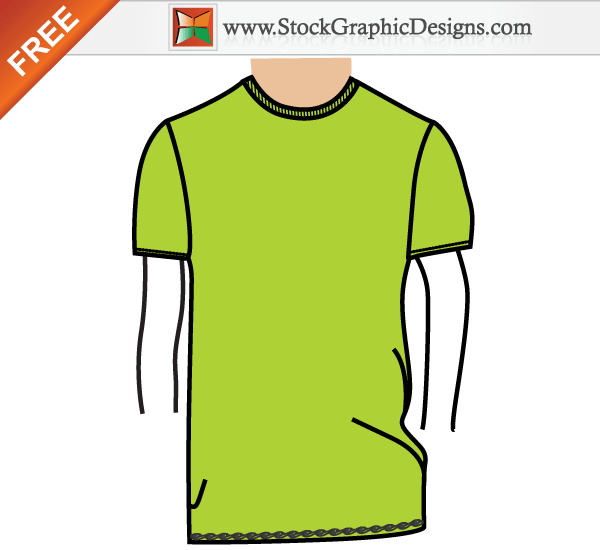 Download Men S Basic T Shirt Template Free Vector Illustration