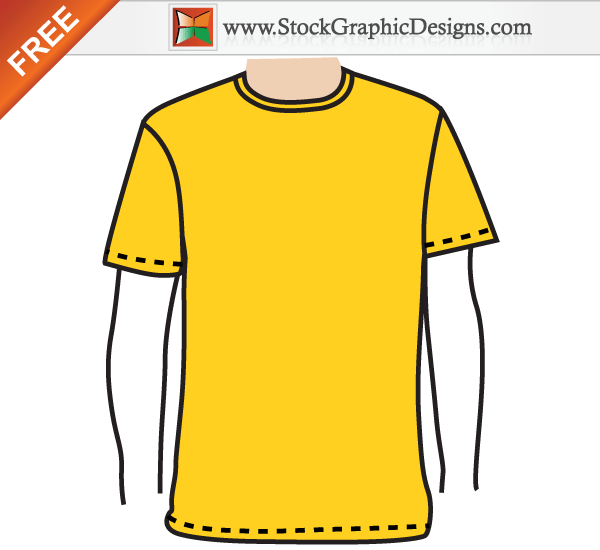 Download Apparel Men's Blank T-shirt Template Free Vector