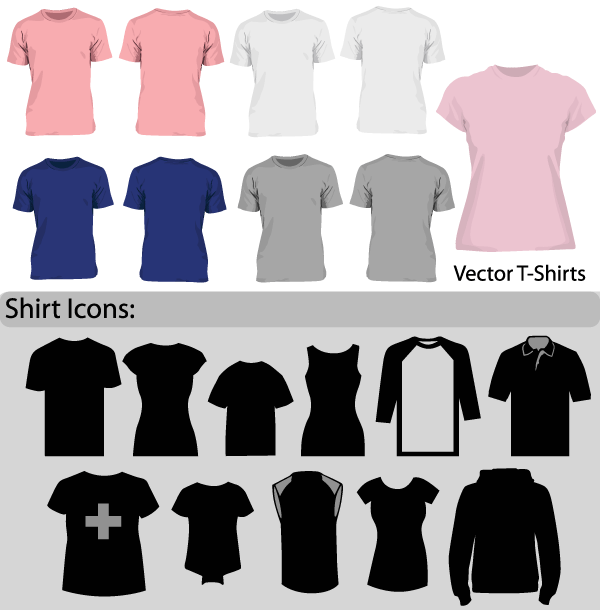 Download Free Blank T Shirt Template Vector