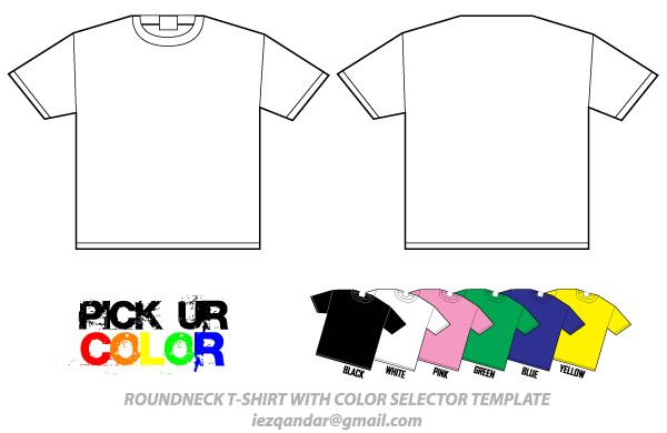 Round Neck T Shirt Template Vector Pack