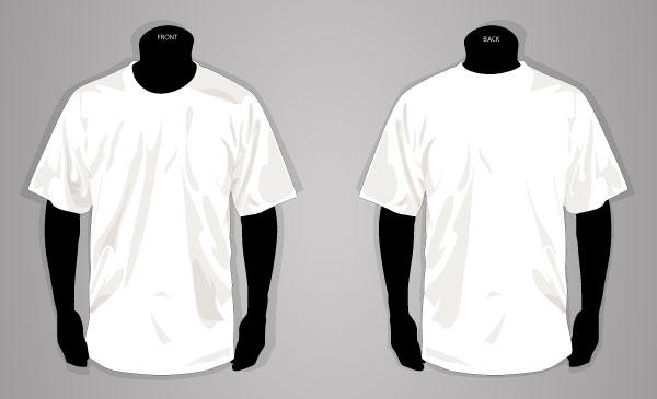 Download T-shirt Template Front and Back Vector Image