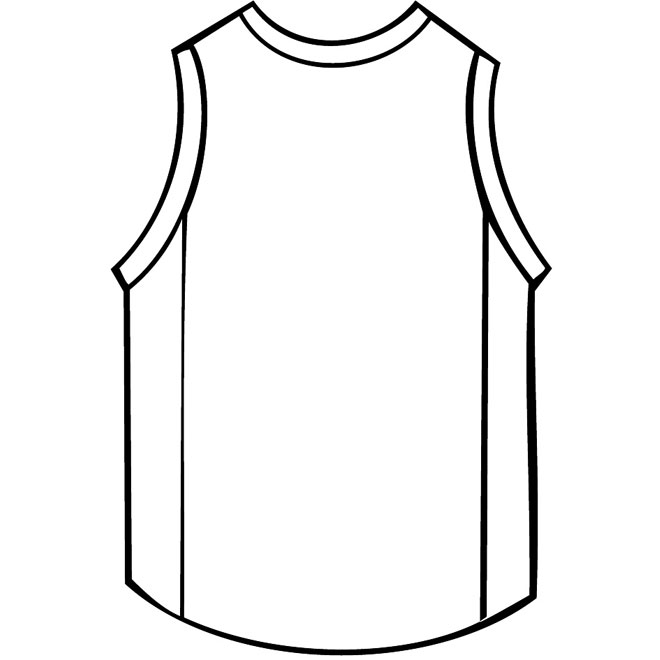 Basketball Shirt Outline Free Vector