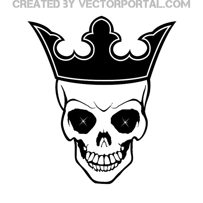 Download Skull With Crown Free Vector