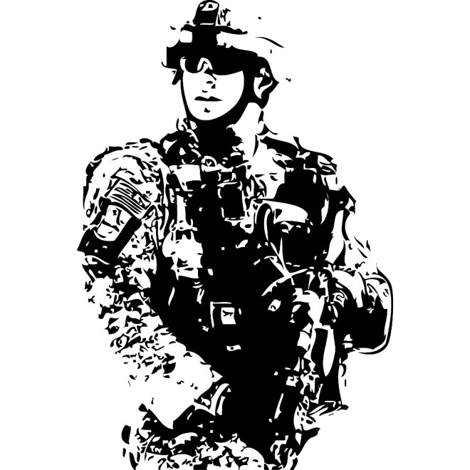 Featured image of post Soldier Vector Black And White The helmet is decorated with series of feather