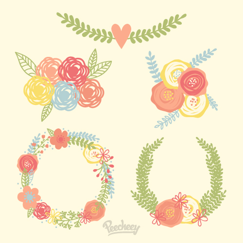 Download Floral Wreath Free Vector