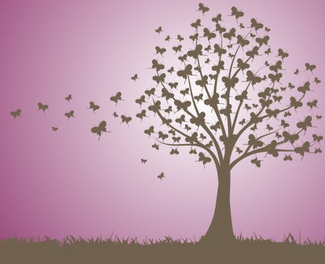Download Butterfly Tree Free Vector